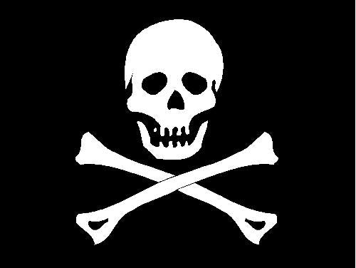 Bandiera pirata in stoffa 30x45 - 3754