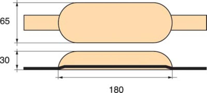 ZINCO CATODICO da kg. 1,8 Dim.: mm. 200x70x25 - 3790