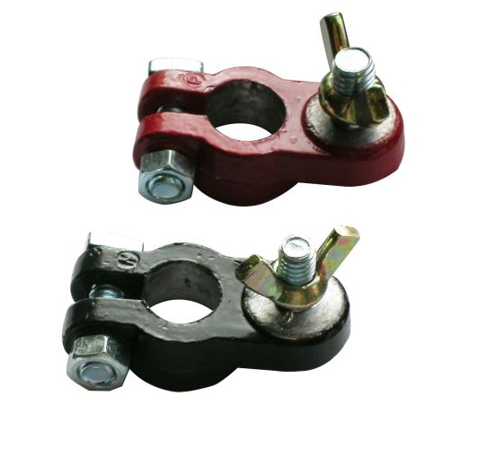 COPPIA MORSETTI ROSSO+NERO piombo - 3726