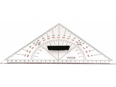 Squadretta carteggio nautica 25 cm - 0012