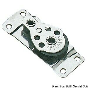 Bozzello inox 1 puleggia BASE CONCAVA 25x5 VIADANA -2629