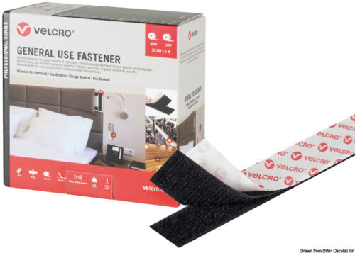 VELCRO® Brand GENERAL USE mm 20 bianco e nero