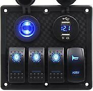 PANNELLO 3 INTERRUTTORI+USB+TROMBA - . 0737