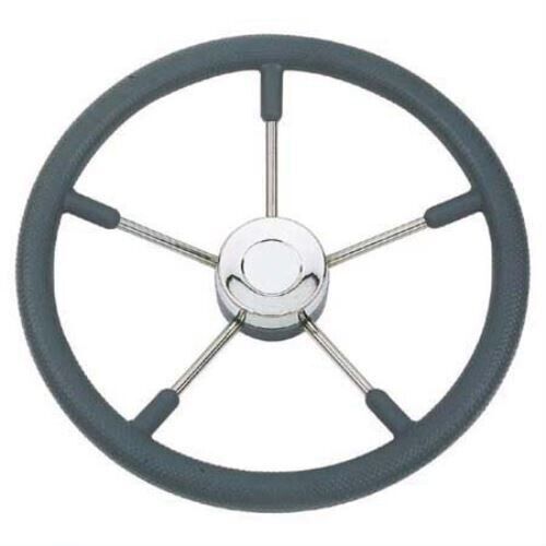Volante GRIGIO 5 raggi universale 35 cm per barca 3342