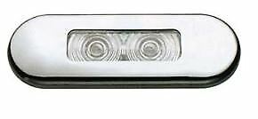 LUCE barca INOX 2 LED 12 v BIANCHI 86x31 mm - nautica 2660