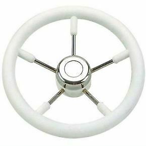Volante bianco 5 raggi universale 35 cm - T9