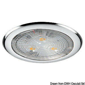 Plafoniera 3 LED luce bianca illuminazione barca 75 mm - 2464