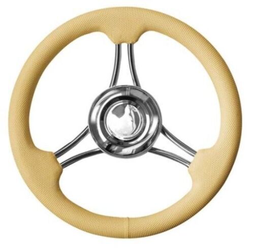 Volante T 22 avorio 3 raggi universale 35 cm poliuretano