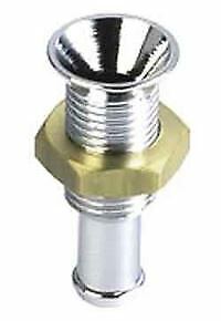 Scarico a mare conico OTTONE CROMATO con portagomma da 1/4" - 2270