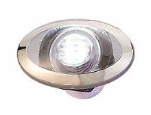 Luce di cortesia a LED bianca OVALE CON COPERTURA INOX - 54X32 MM 0812