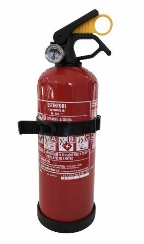 Estintore a polvere da 1 kg.classe 8A-34B-C con manometro