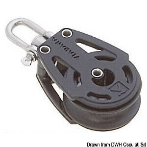 Bozzello 1 puleggia girevole o bloccabile 8 MM - 2521