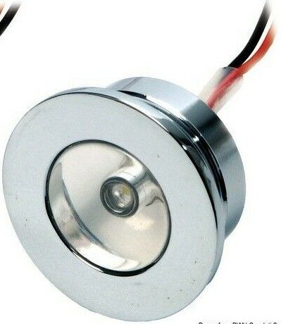 Luce di cortesia cromata 1 led bianco 32 mm osculati 1318612 - 1013