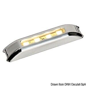 Luce di cortesia in acciaio inox lucidato a specchio - 0987