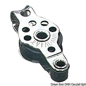 Microbozzello inox 1 puleggia arricavo 17x5 Viadana - 0362