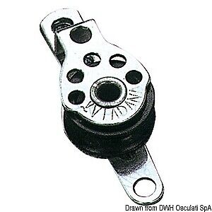 Microbozzello inox 1 puleggia piano 17x5 Viadana - 0359