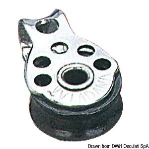 Bozzello 1 puleggia 8x25 su sfere viadana semplice - 0635