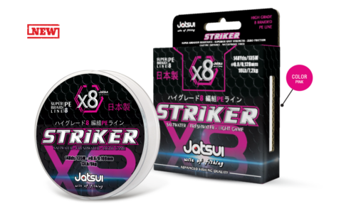 Jatsui Trecciato braid striker X8- 0,37 -500 metri rosa 80 lb - 1653