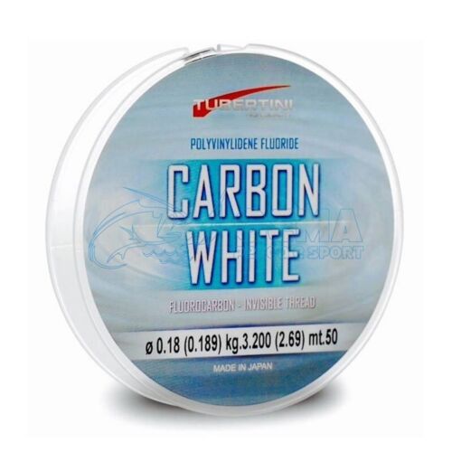 Tubertini CARBON WHITE 0,12 - 1,8 kg -50 metri fluorocarbon -- 3166
