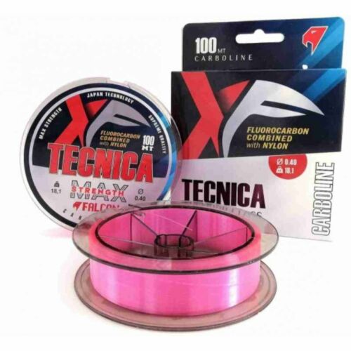 Falcon Tecnica - fluorocarbon combinato nylon 100 MT ROSA