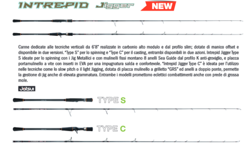 Jatsui canna INTREPID JIGGER tipe C - 150/250 grammi - 3126