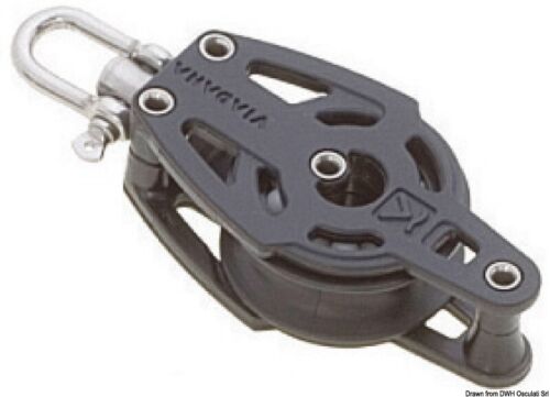 Bozzello 1 puleggia girevole bloccabile con arricavo 3394