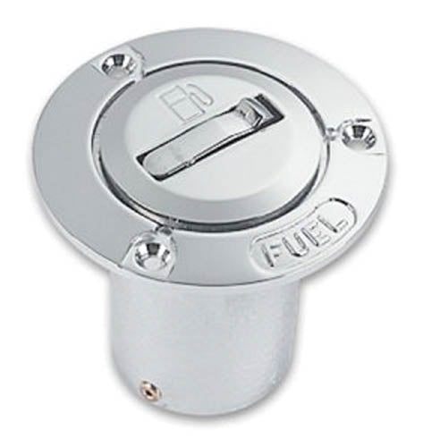Tappo imbarco carburante ottone cromato 50 mm con leva