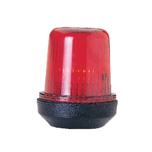 FANALE CLASSIC 12 Luce Rossa 360°, con copertura nera 0049