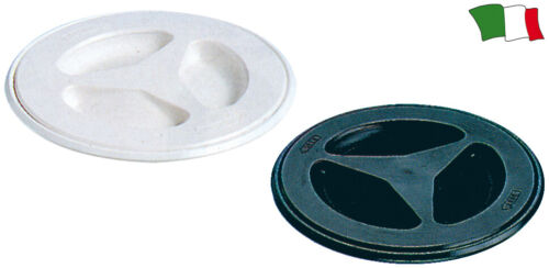 Tappo d'ispezione completo di flangia in nylon. COLORE BIANCO